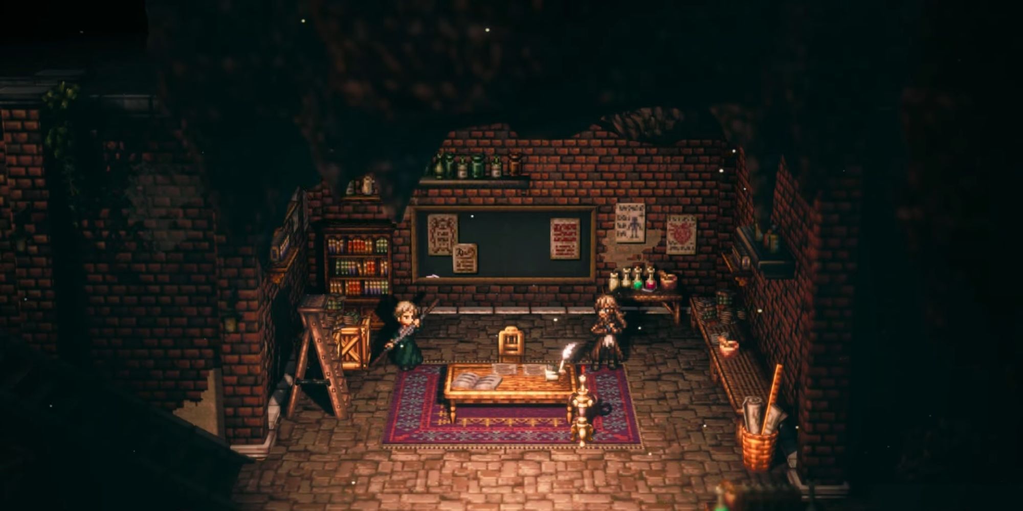 Lady Clarissa and Osvald from Octopath Traveler 2
