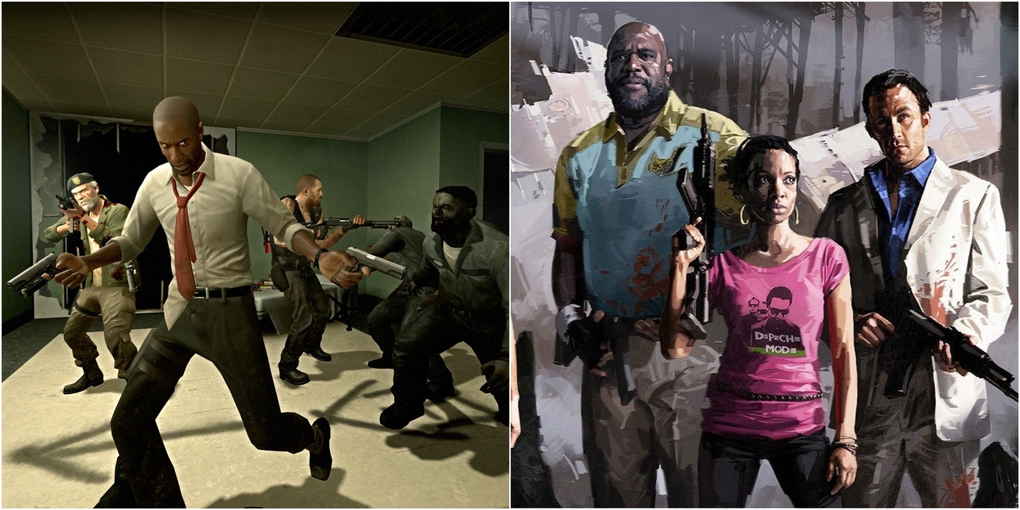 Left 4 Dead Gameplay and Left 4 Dead 2 artwork