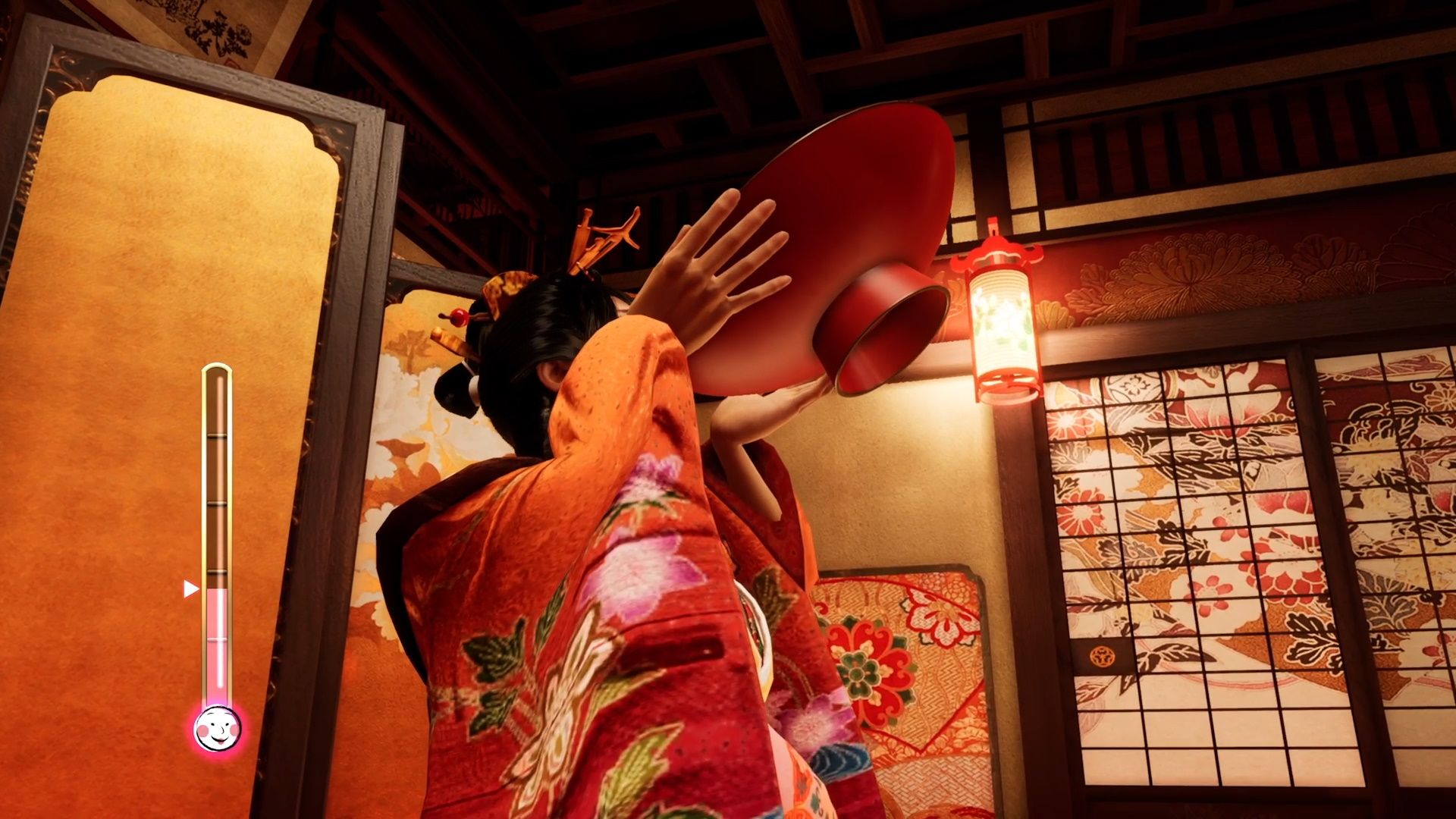 Like A Dragon Ishin, Anna downing Sake like a champ