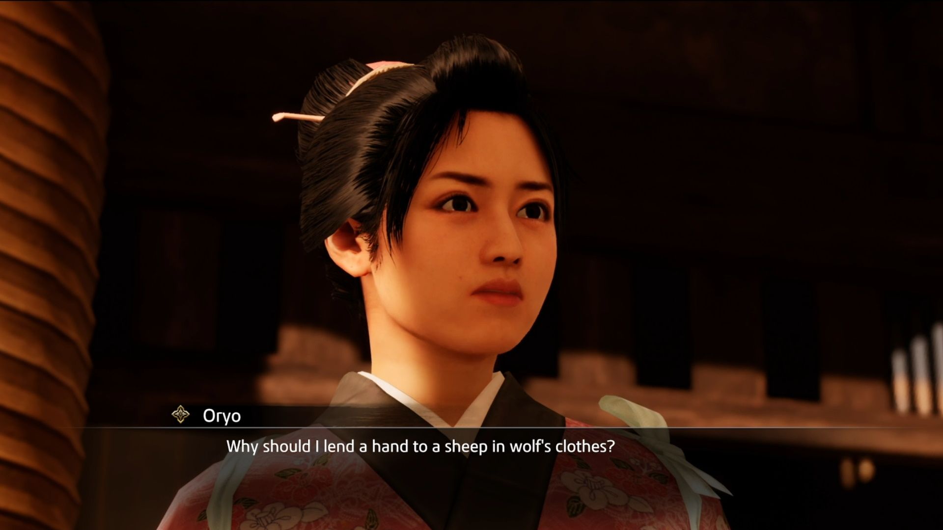 Like A Dragon Ishin, Chapter 4, Oryo looking pissed off