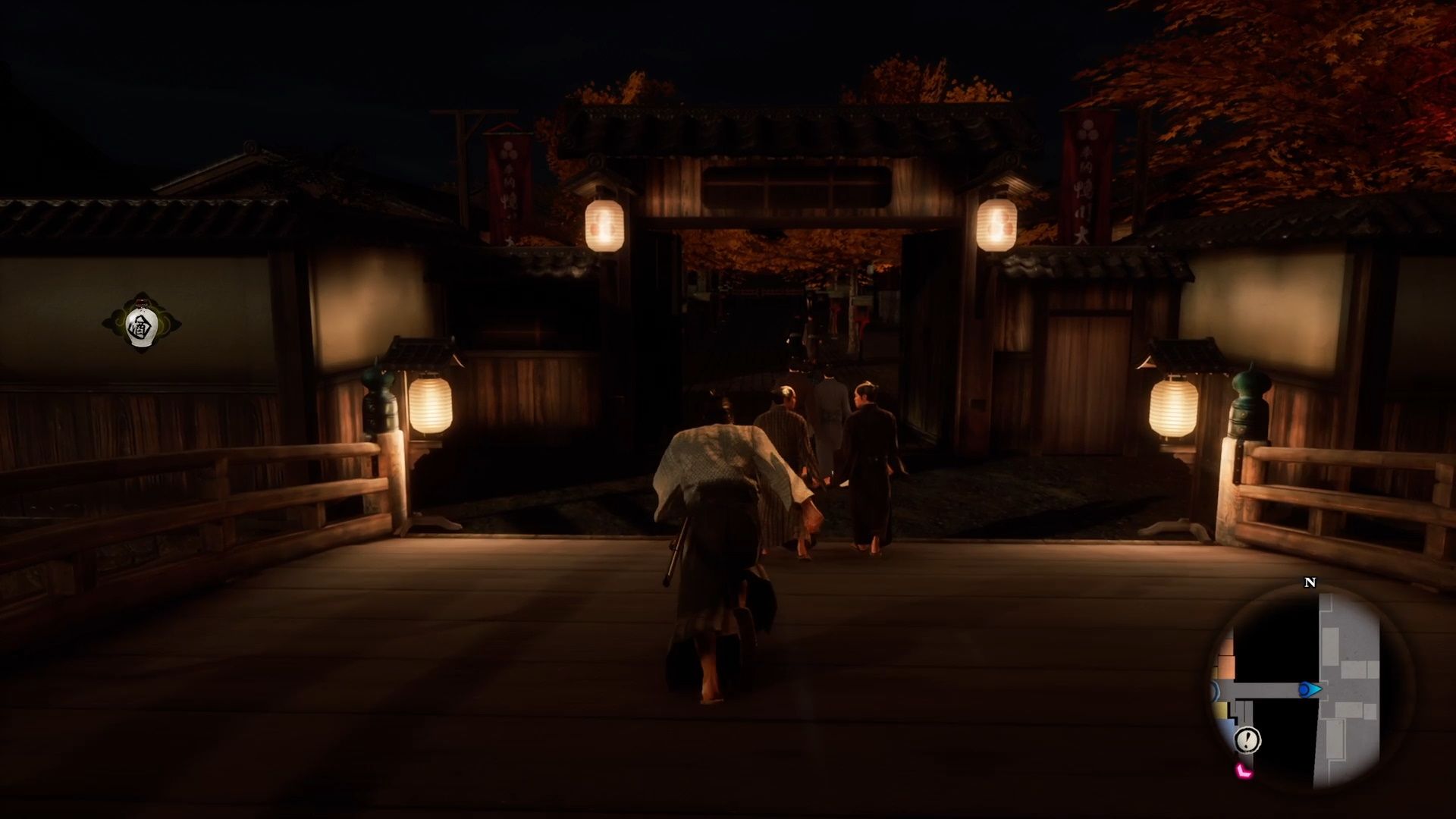Like A Dragon Ishin, Ryoma entering Gion