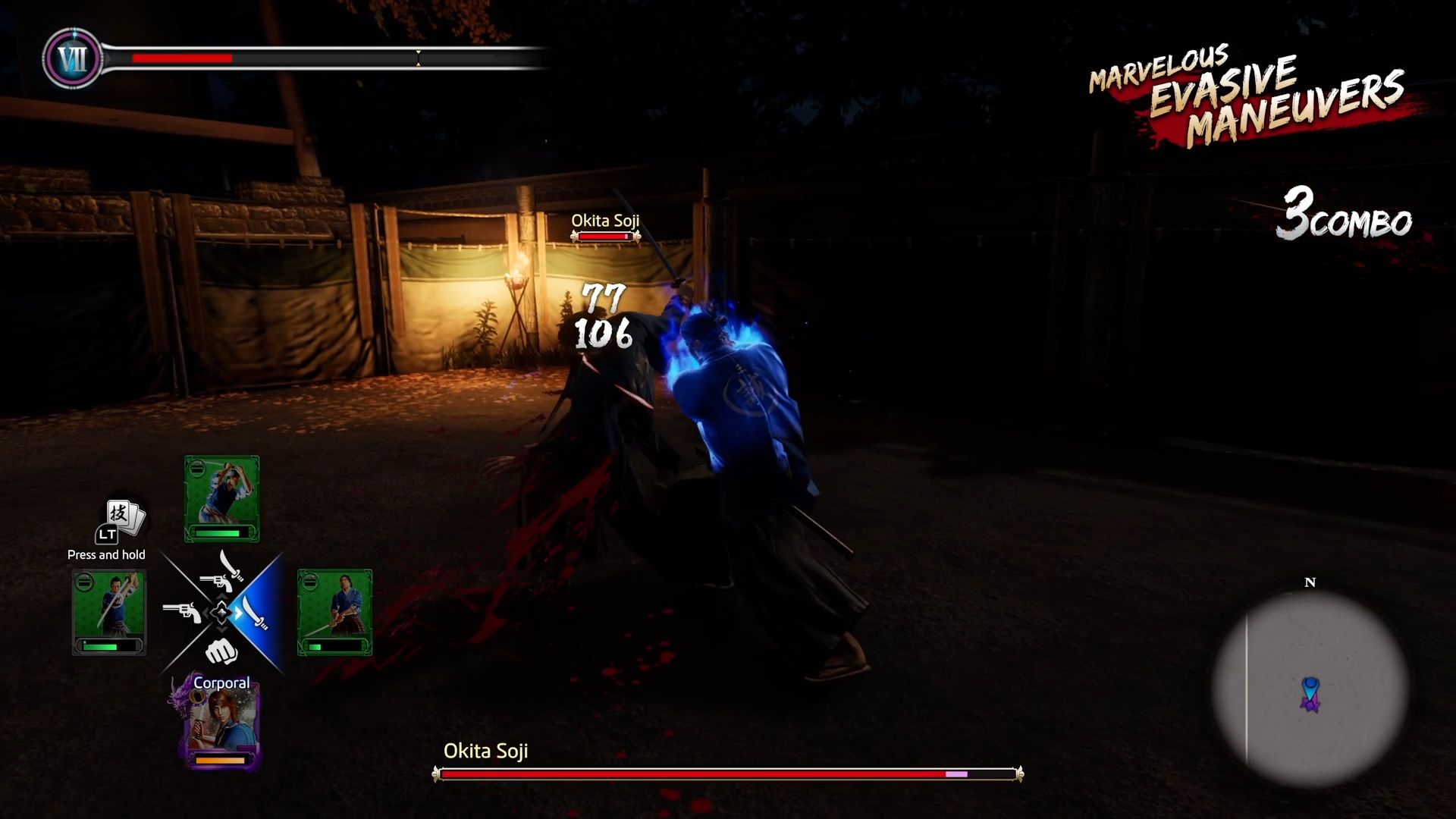 Like A Dragon Ishin, Slashing Okita