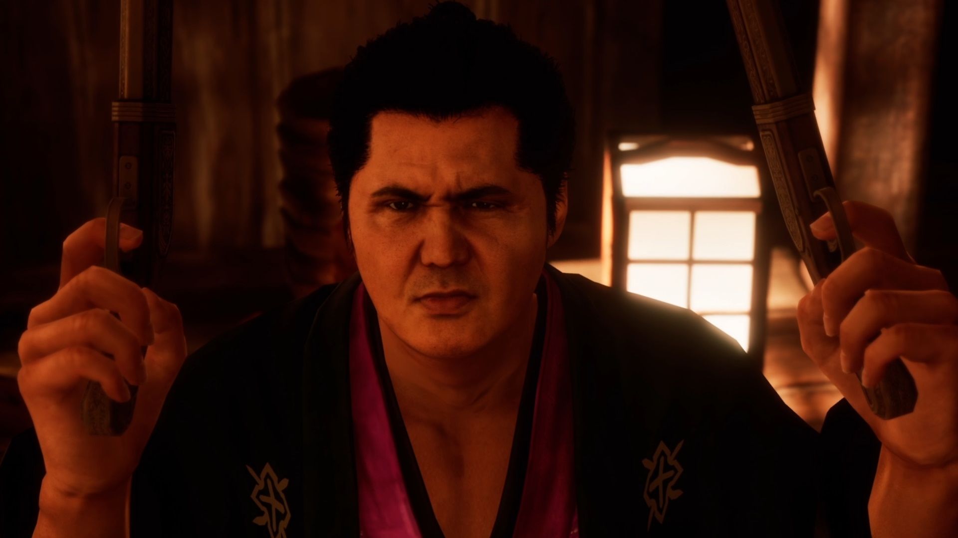 Like A Dragon Ishin, Takeda holding two guns