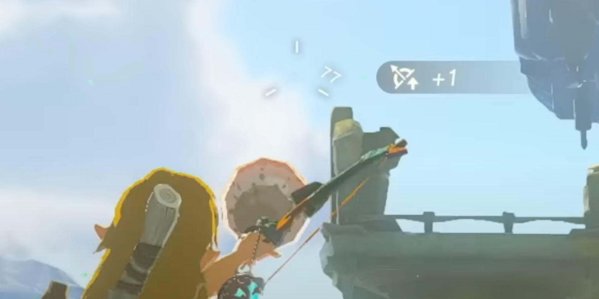Link Takes Aim With Bow And Fused Keese Eyeball As Arrow