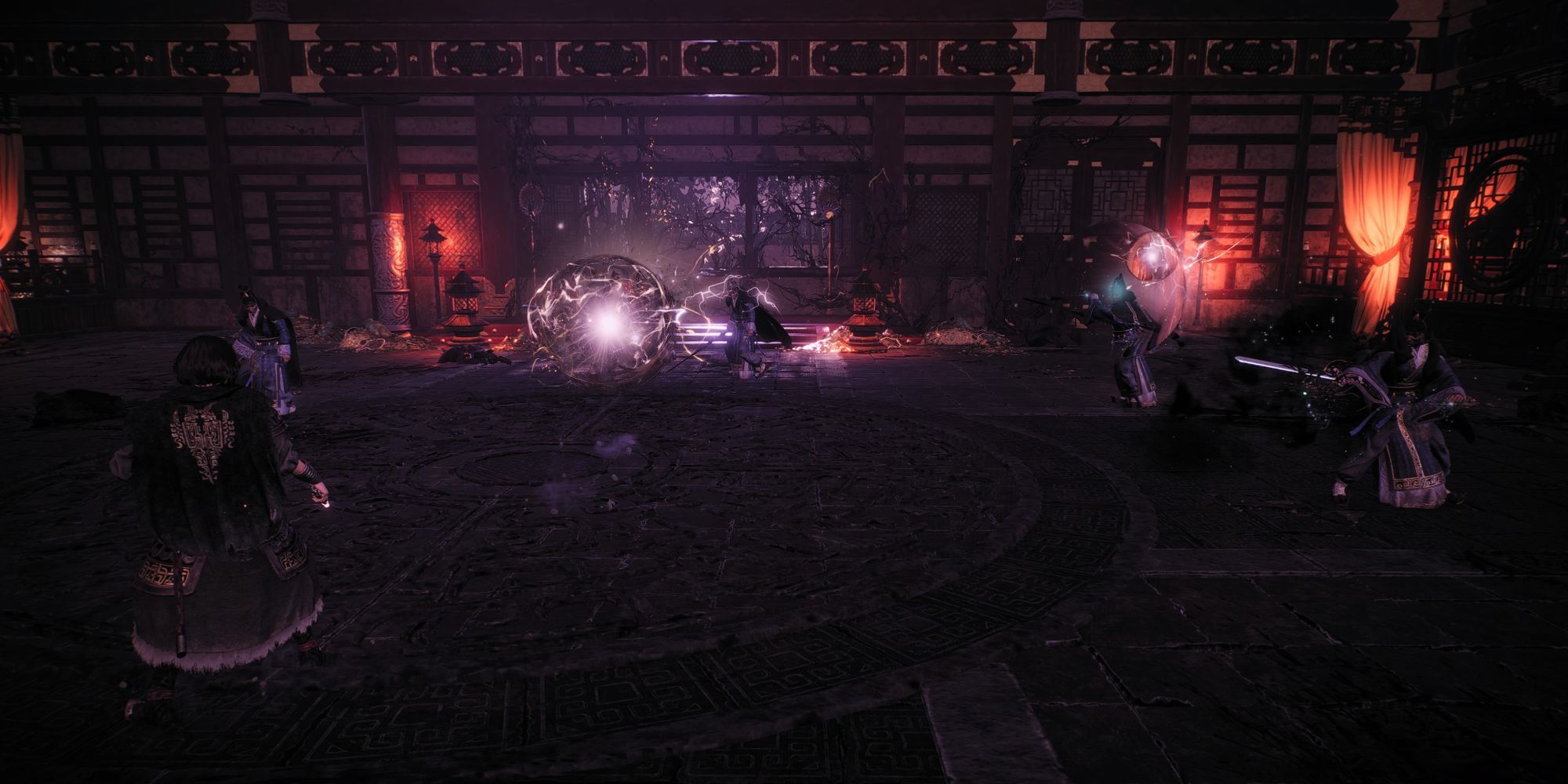 Wo Long: Fallen Dynasty - lightning flies towards our character during the Zhang Rang boss fight
