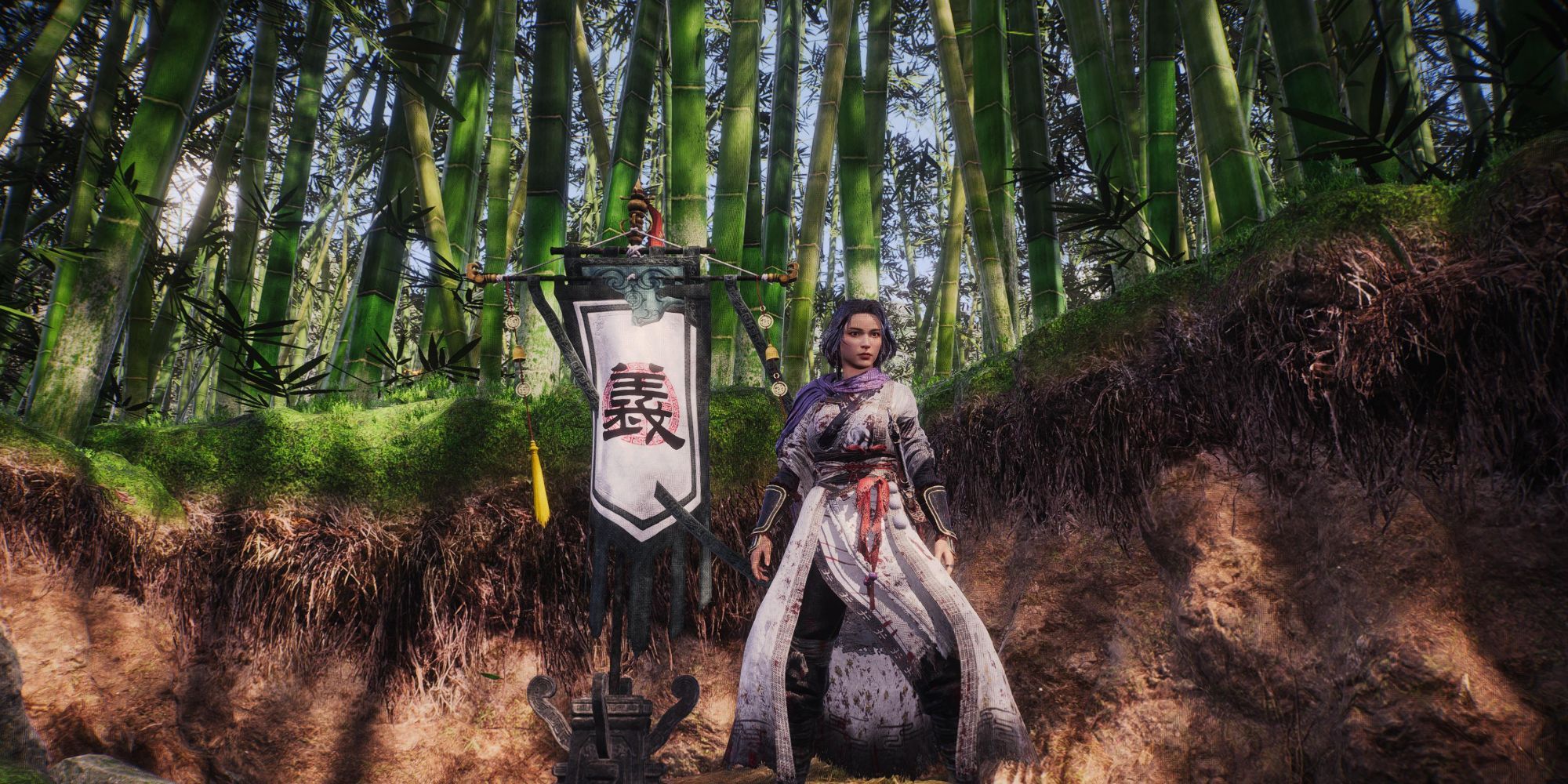 Wo Long: Fallen Dynasty - our character claims another marking flag in the bamboo forest