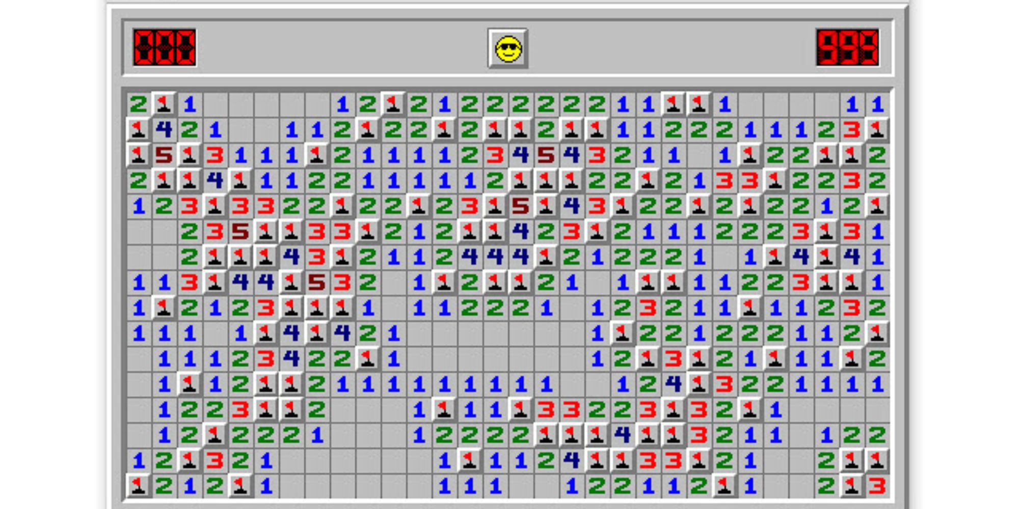 minesweeper match in progress