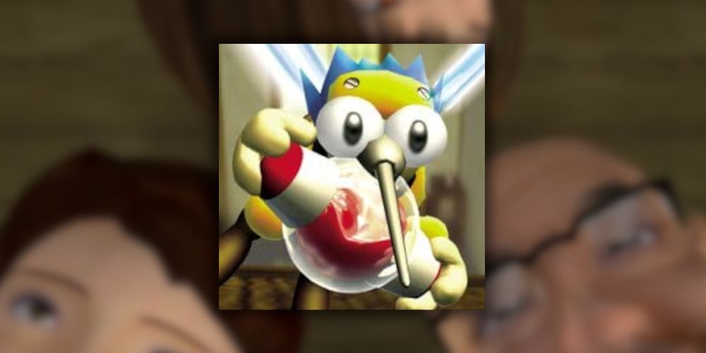 Mister Mosquito Cover Art Over Gameplay Cutscene