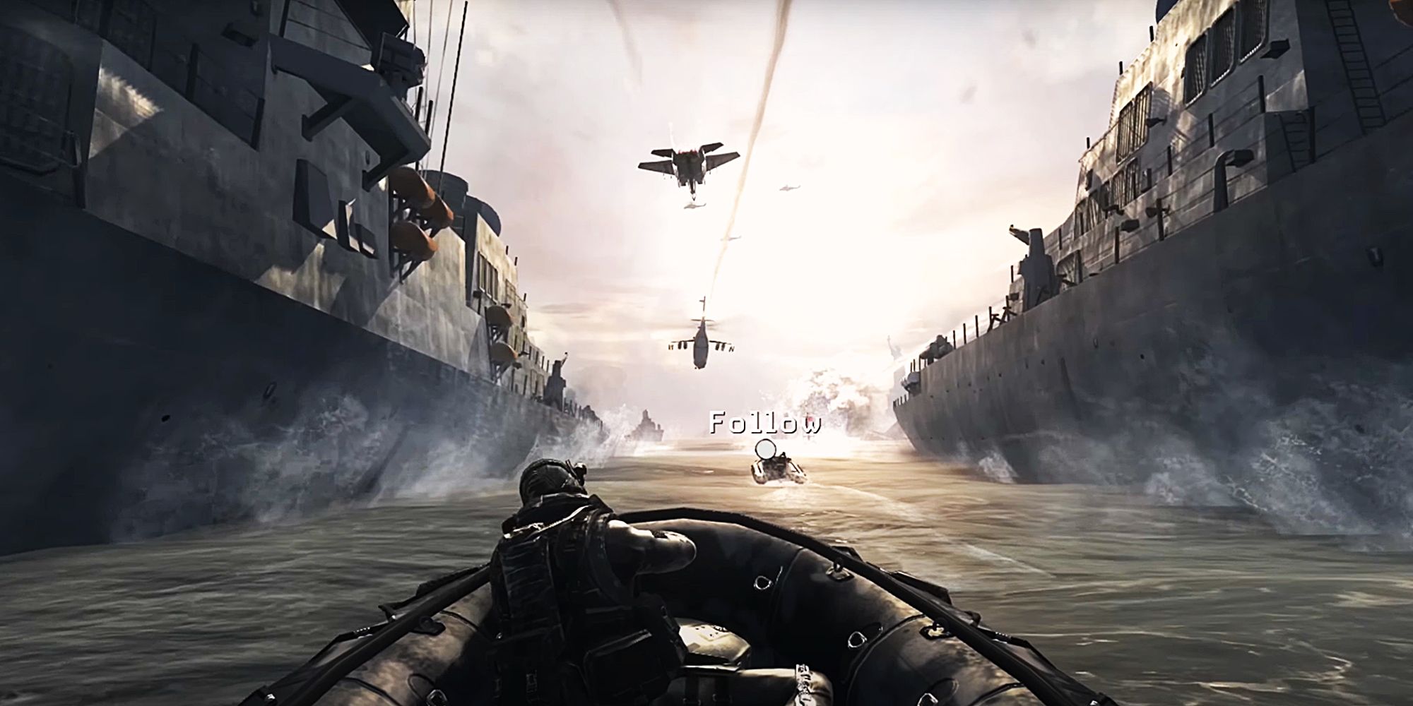 Boating Through Russian Fleet Call of Duty Modern Warfare 3