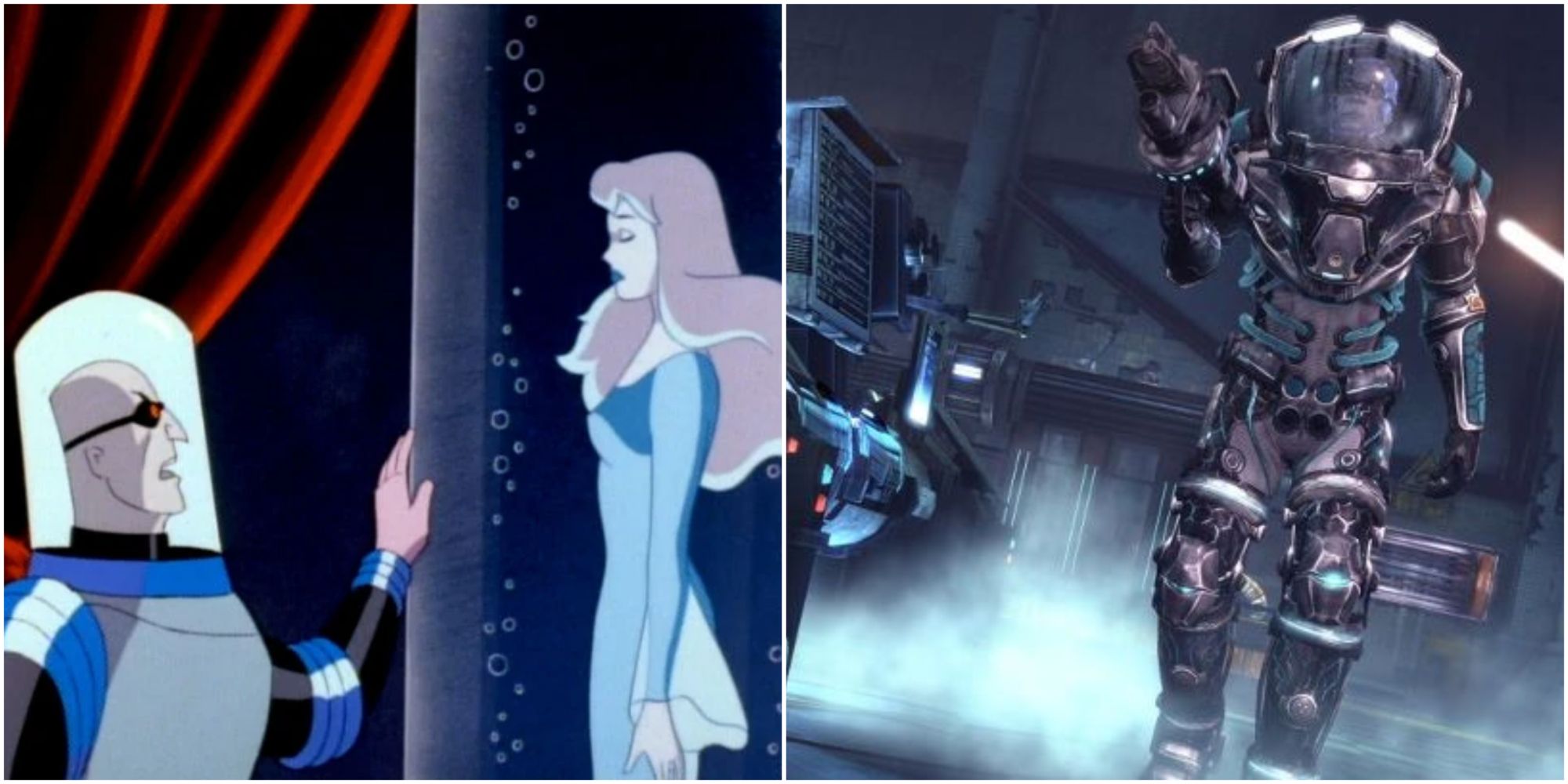 Mr Freeze in Batman The Animated Series and in Batman In Arkham City