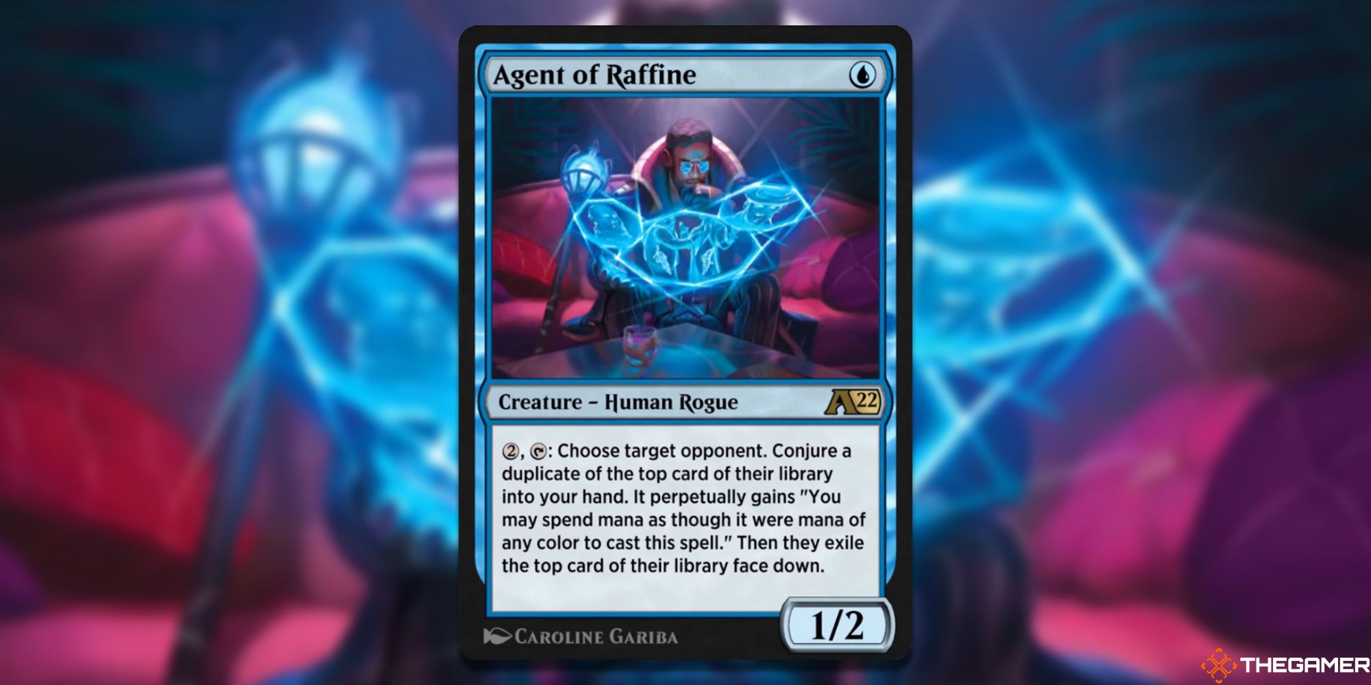 Image of the Agent of Raffine card in Magic: The Gathering, with art by Caroline Gariba