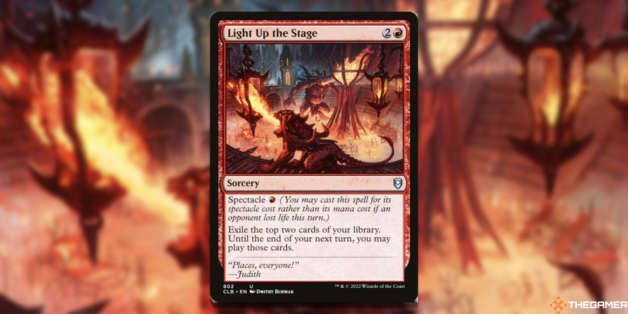 Image of the Light up the stage card in Magic: The Gathering, with art by Dimitry Burmak