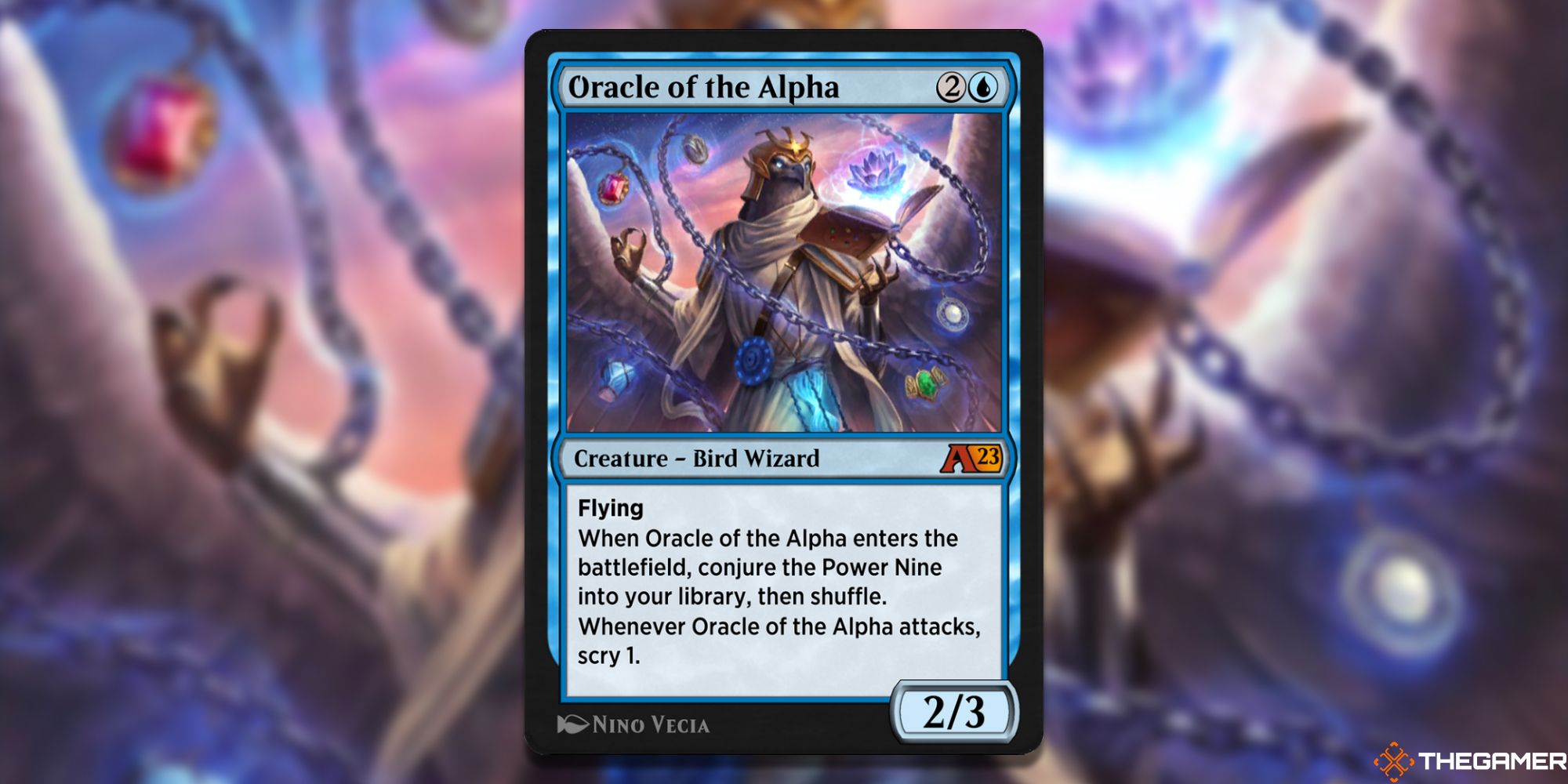 Image of the Oracle of the Alpha card in Magic: The Gathering, with art by Nino Vecia