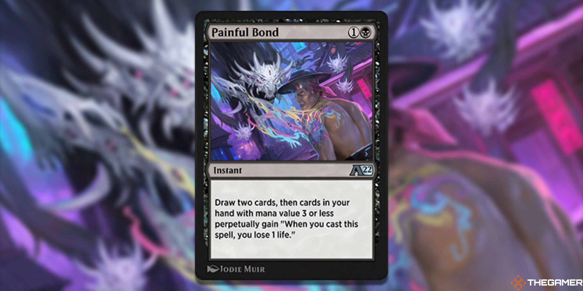 Image of the Painful Bond card in Magic: The Gathering, with art by Jodie Muir