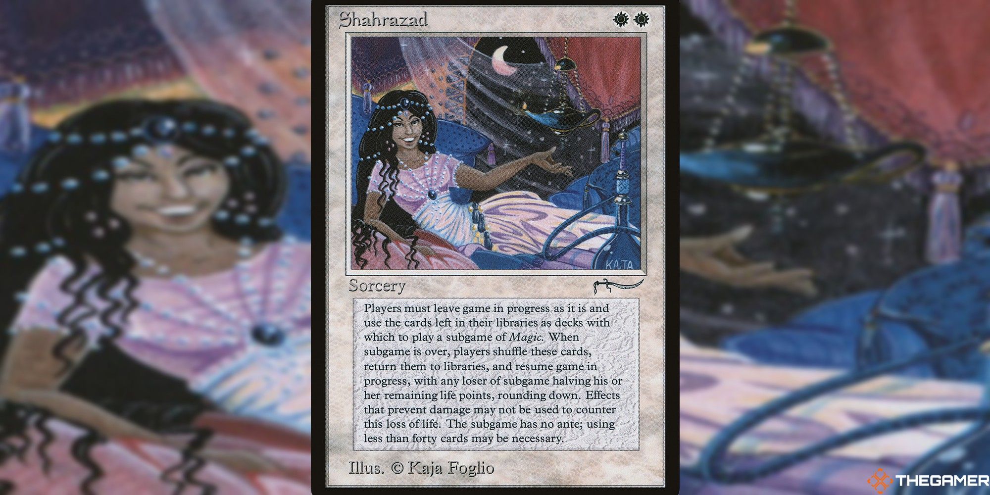 MTG Shahrazad card and art background