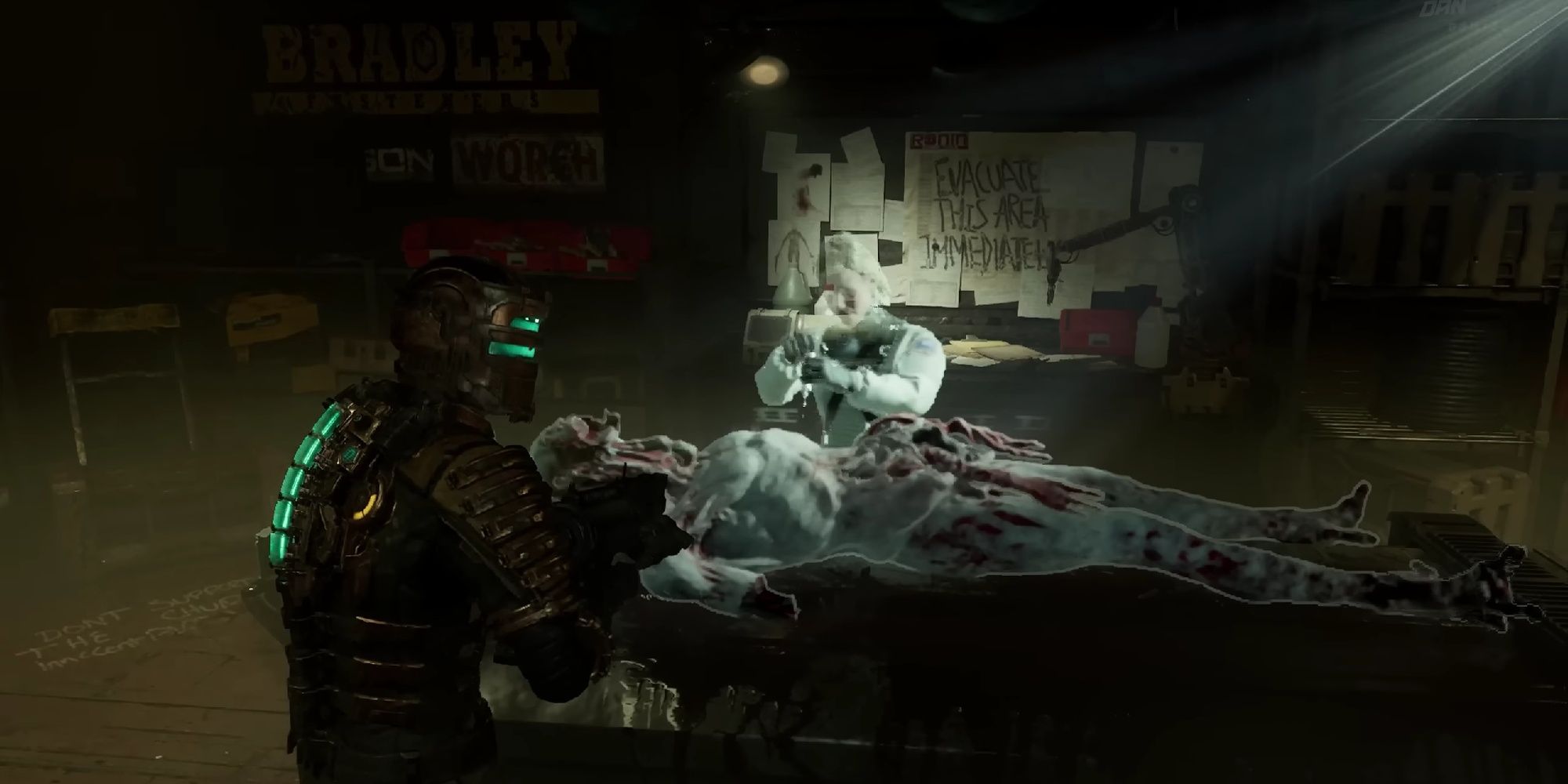 Dead Space: Isaac Watching A Hologram Of Nicole