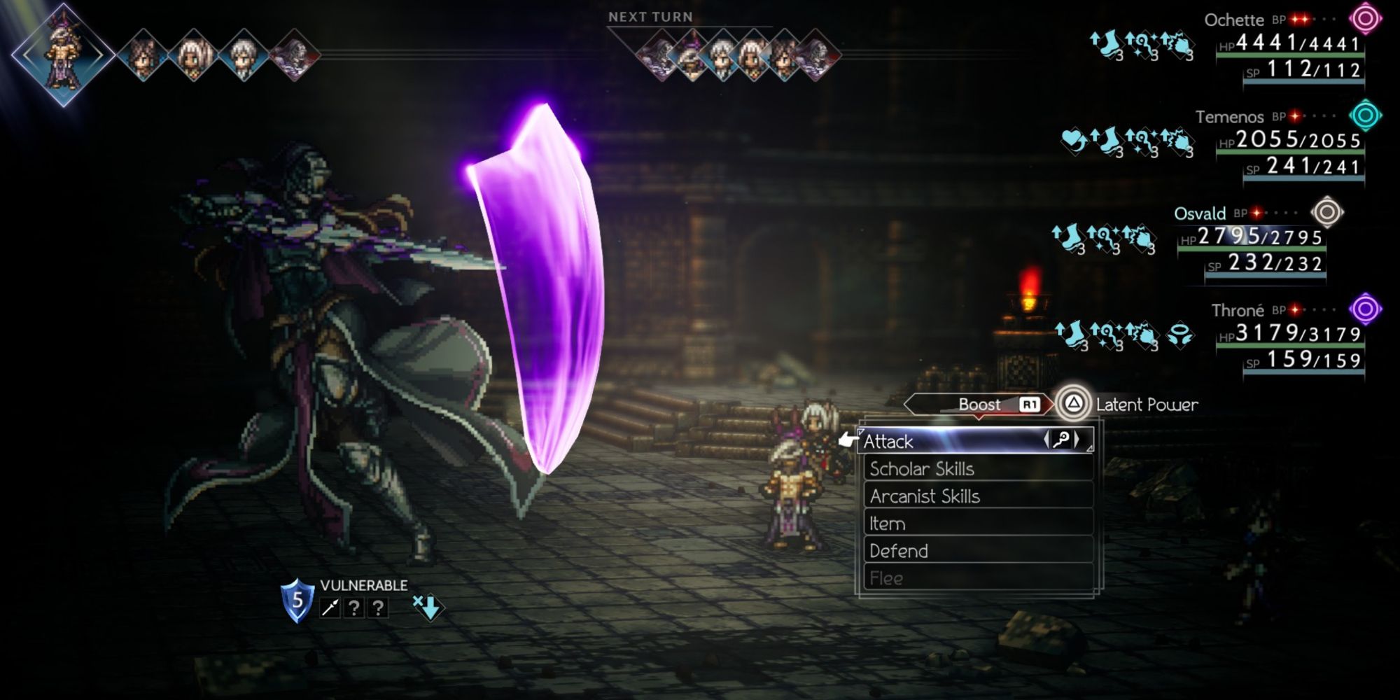 Octopath Traveler 2 - Boss battle against Cubayri