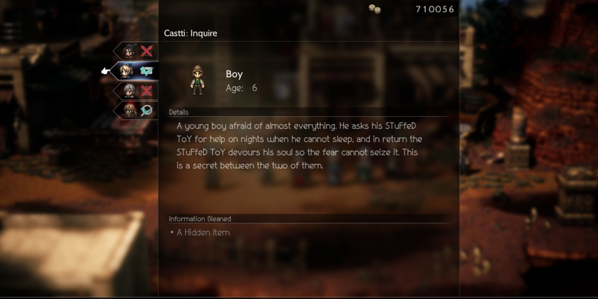 Octopath Traveler 2, Boy with STuFfeD ToY