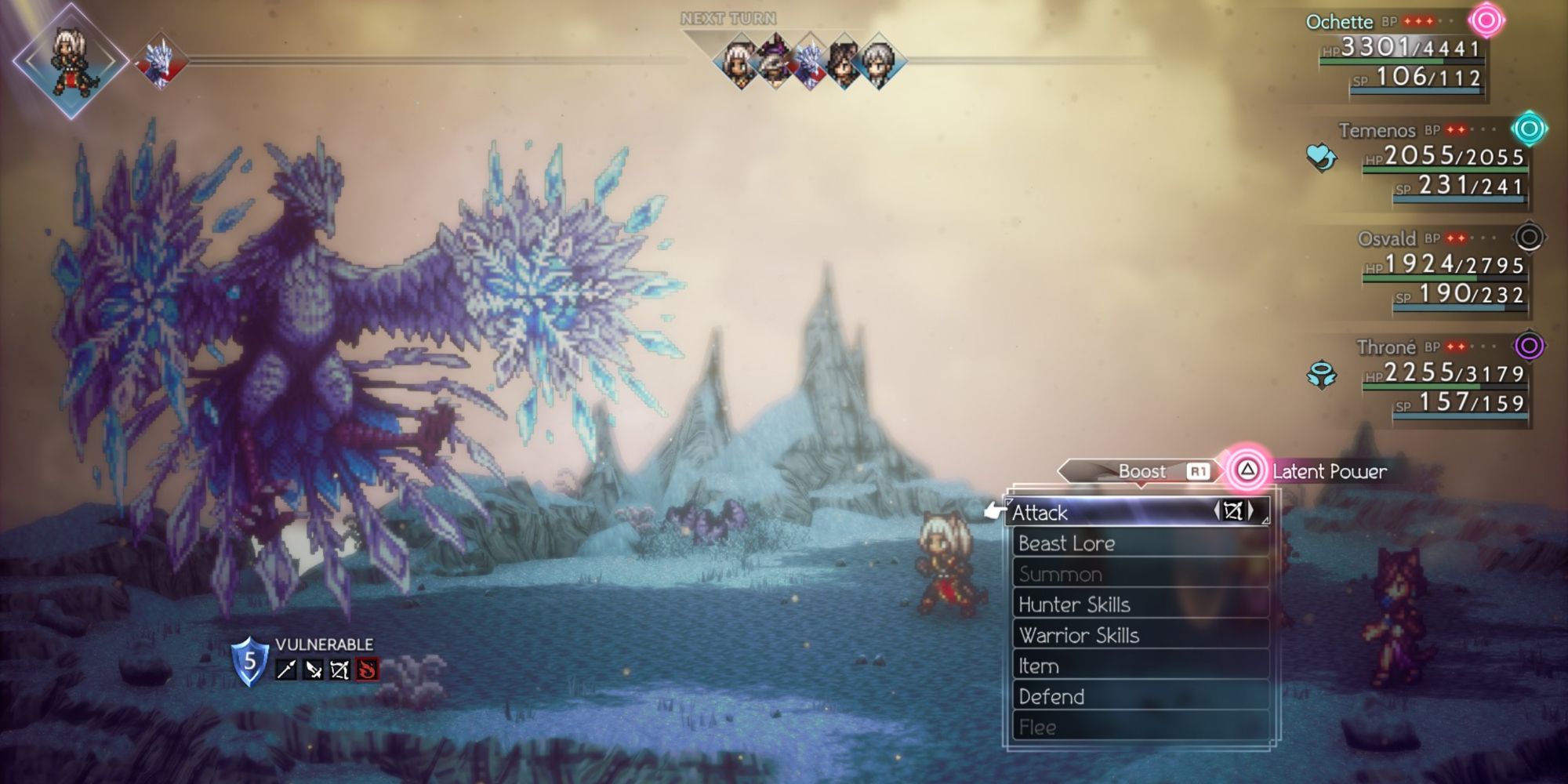 Octopath Traveler 2 - Fighting Glacis