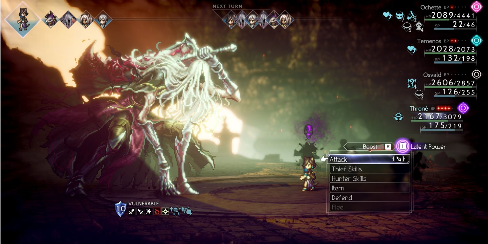 Octopath Traveler 2 - Kaldena of Night transformation