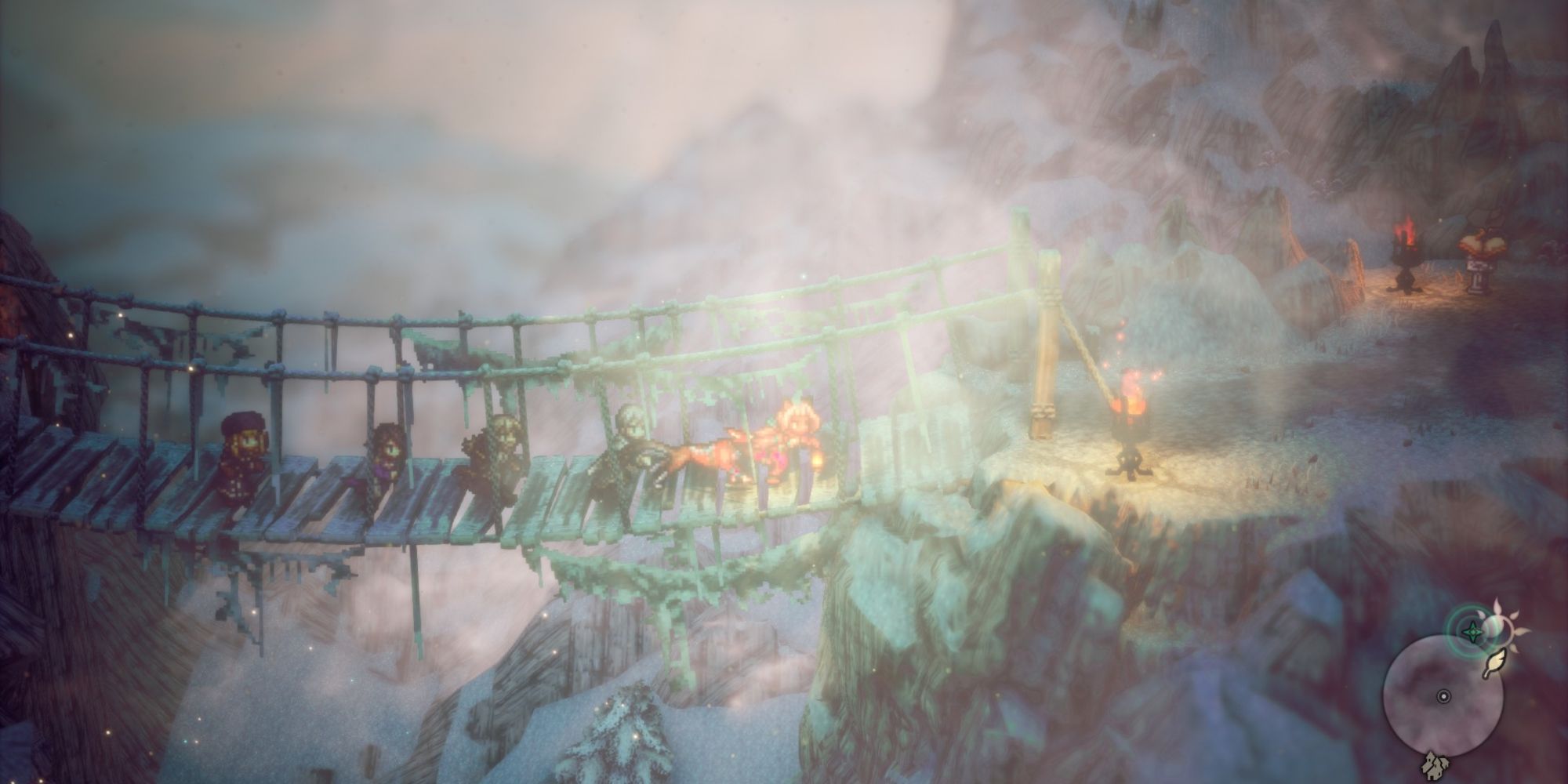 Octopath Traveler 2 - Sacred Peak Altahe Rope Bridge