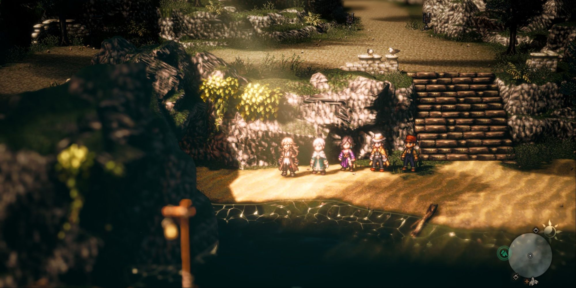 Octopath Traveler 2 - Secret entrance to cavern of moon and sun