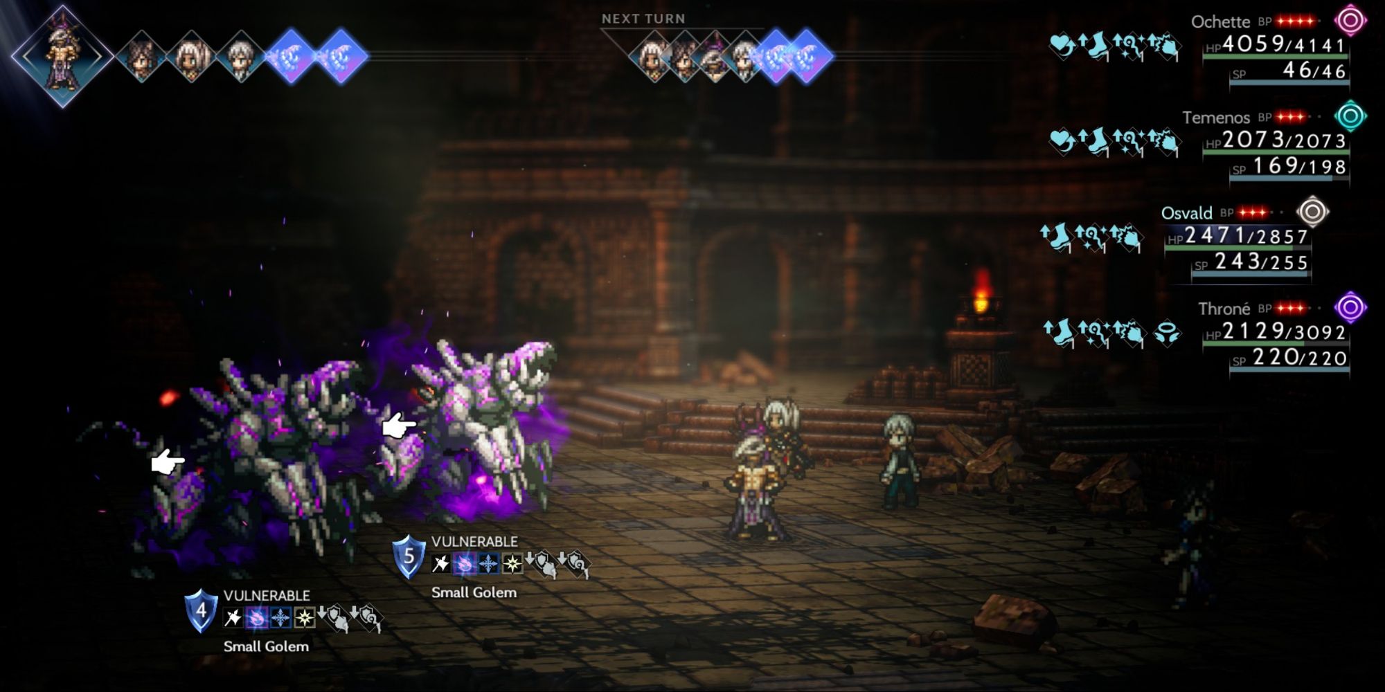 Octopath Traveler 2 - Small Golems Fight