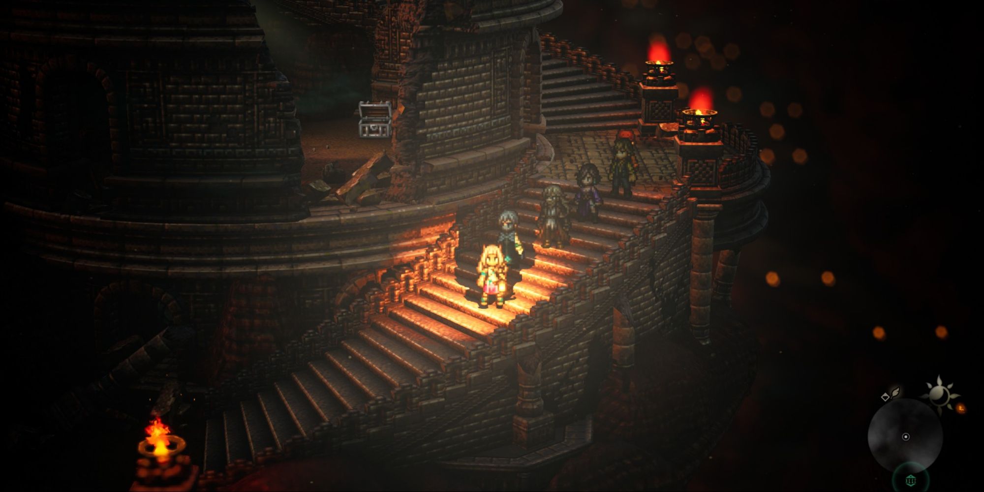 Octopath Traveler 2 - Staircase in the Darkruin