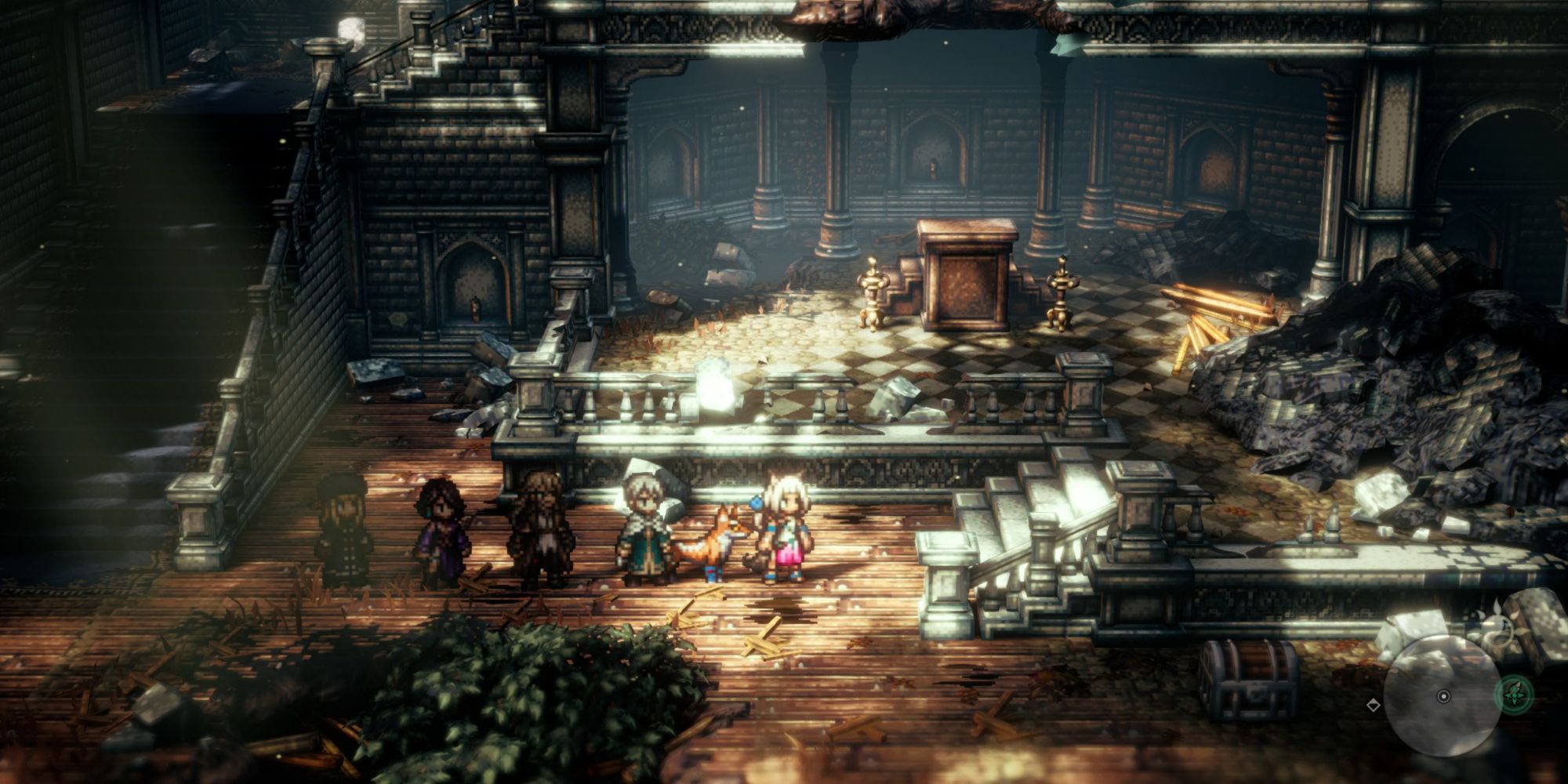 Octopath Traveler 2 - The Abandoned Church near Montwise