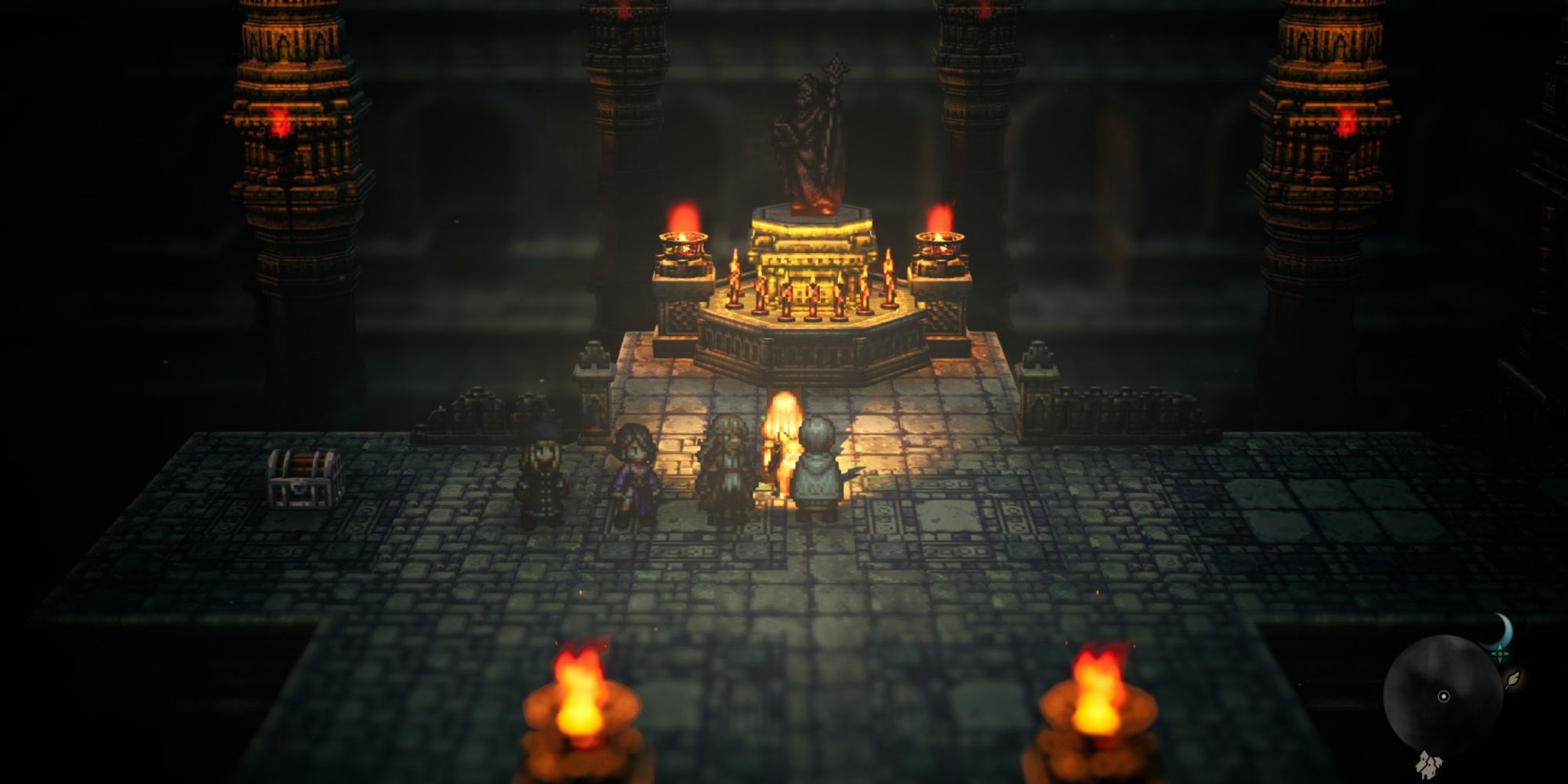 Octopath Traveler 2 - The statue in the Forbidden Shrine