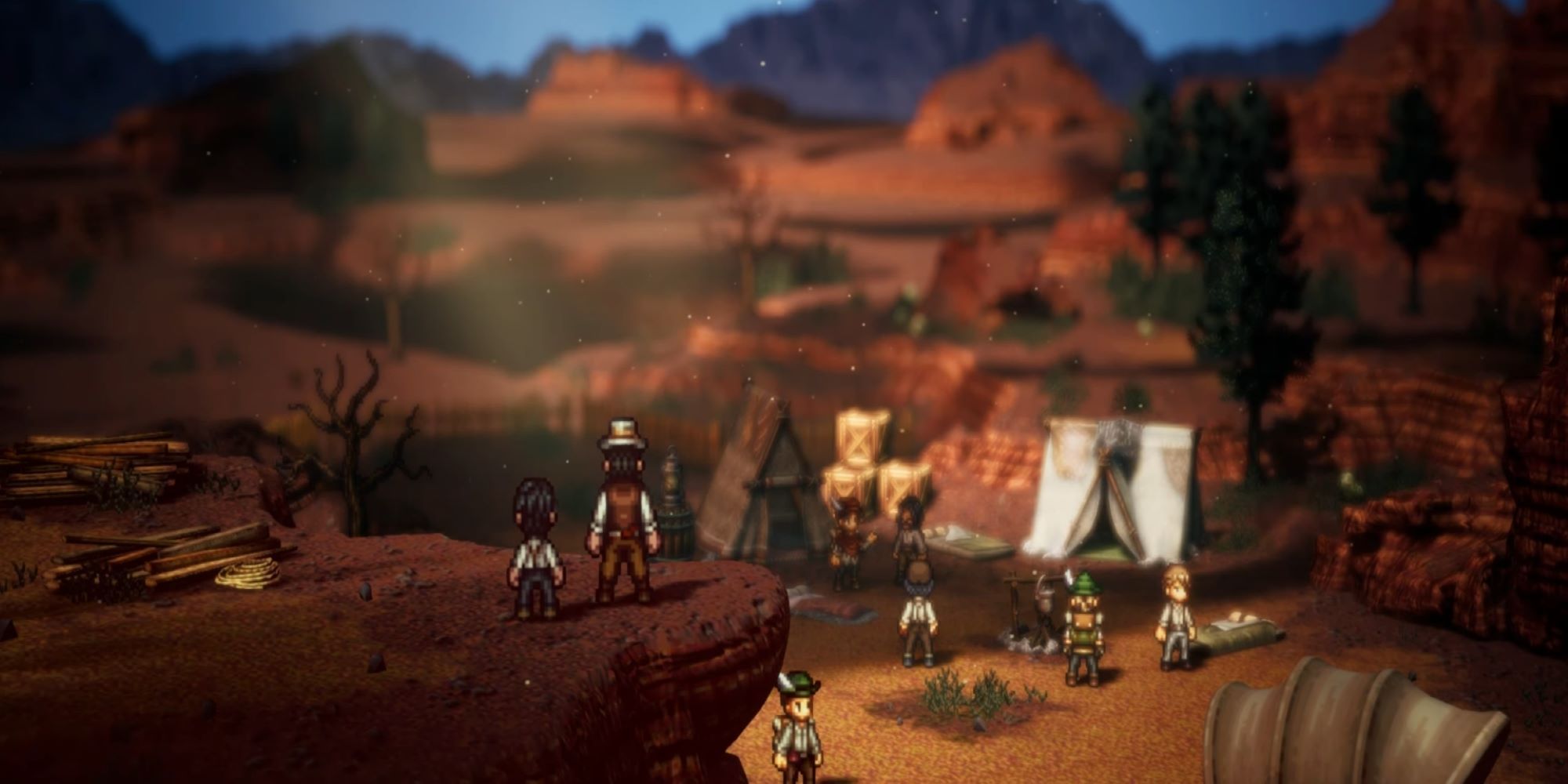 Papp and Partitio from Octopath Traveler 2