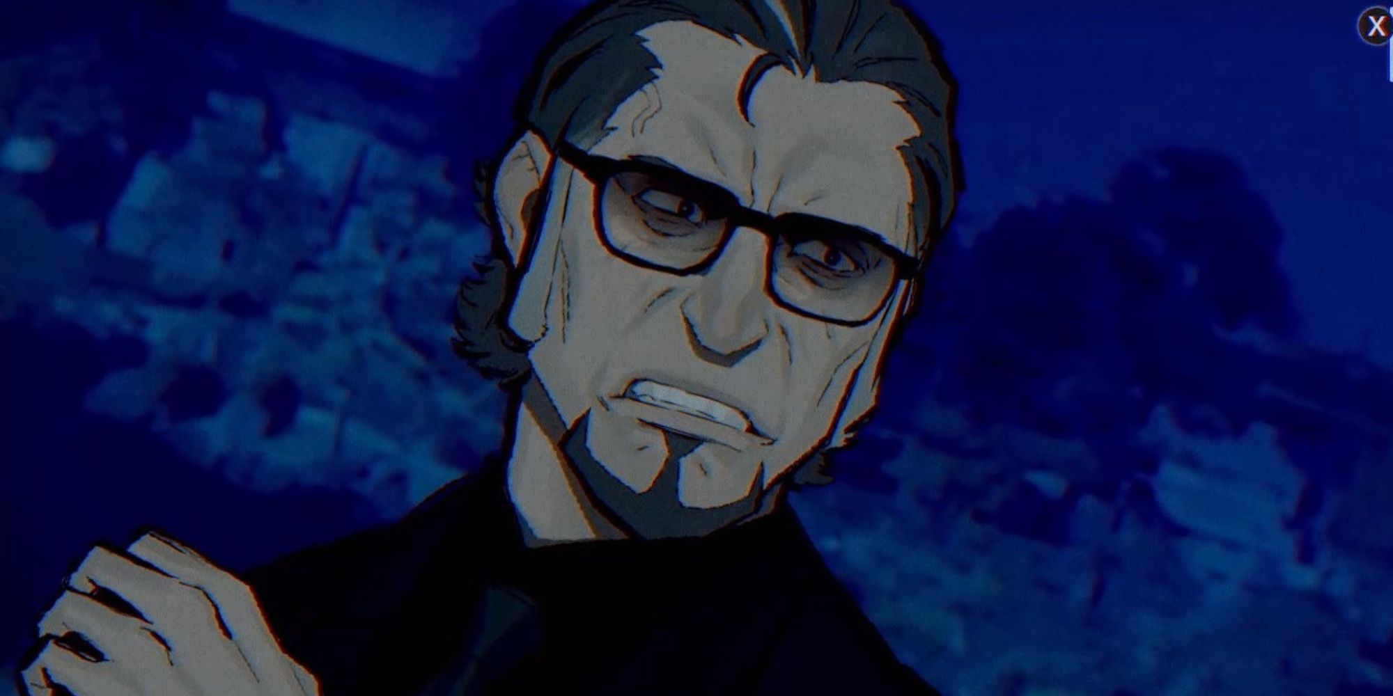 Tetsuo Tsutsumi looks shocked outside in a park