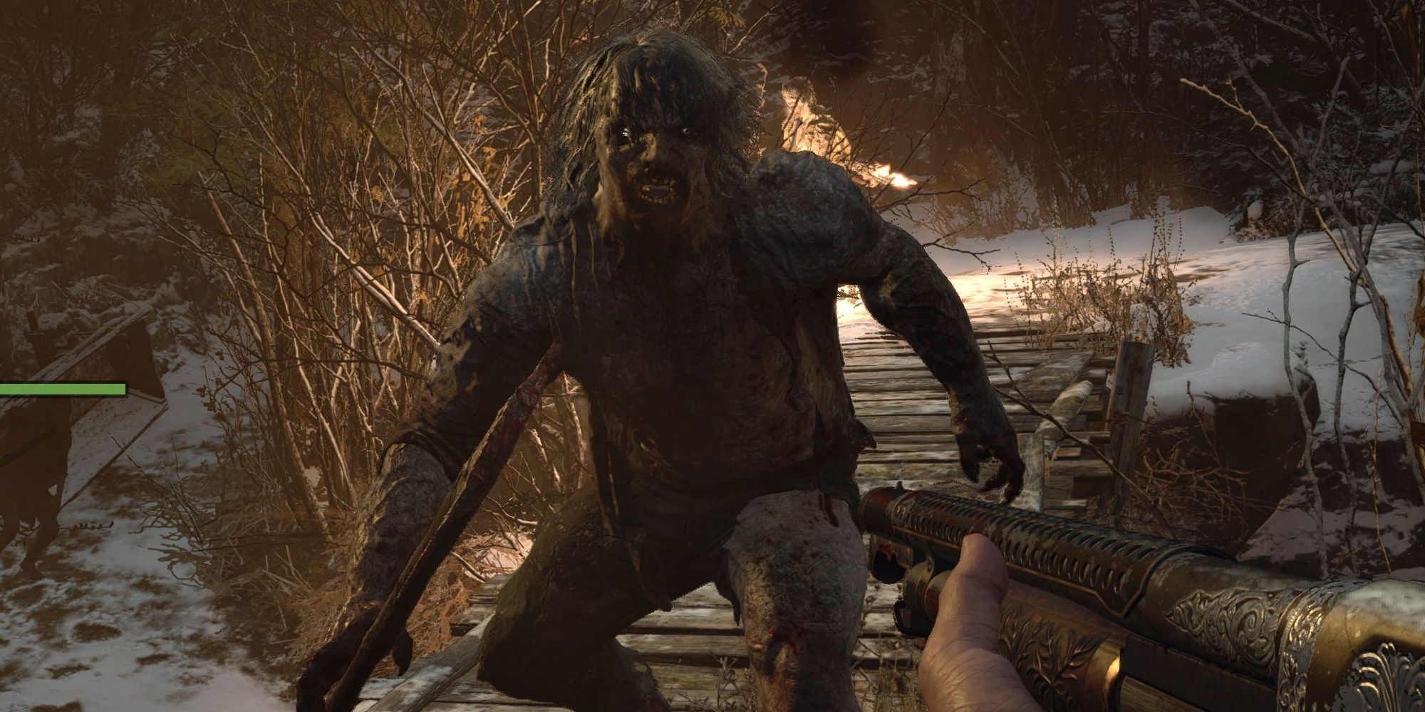 A shotgun is aimed at a Lycan