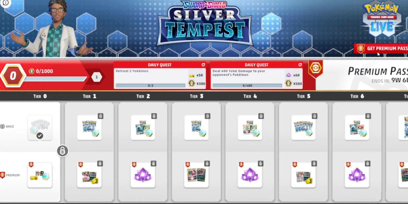 Pokemon TCG Play screen showing pass details