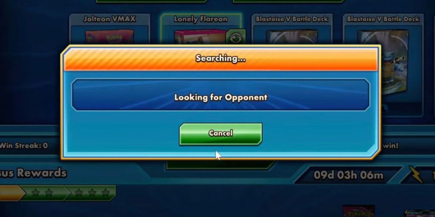 Pokemon TCG queue screen