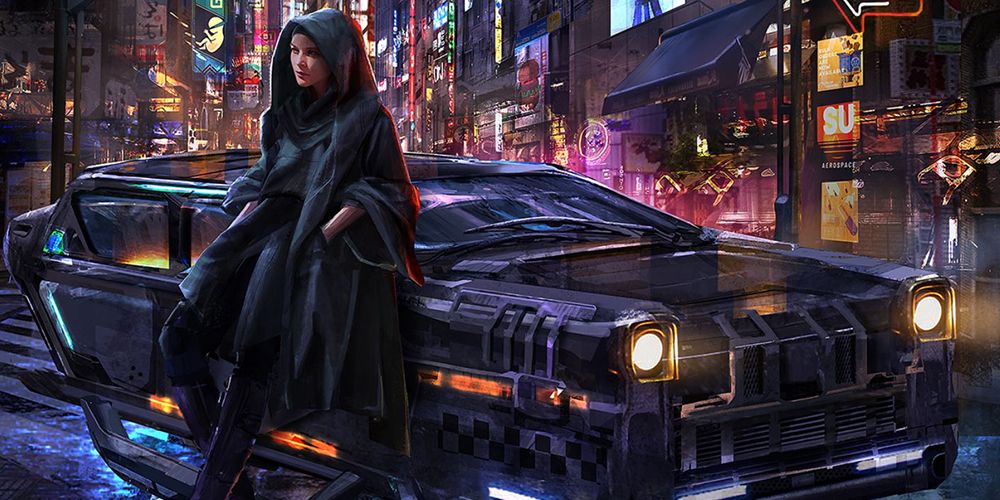 Rania Standing By Her Cab In Cloudpunk