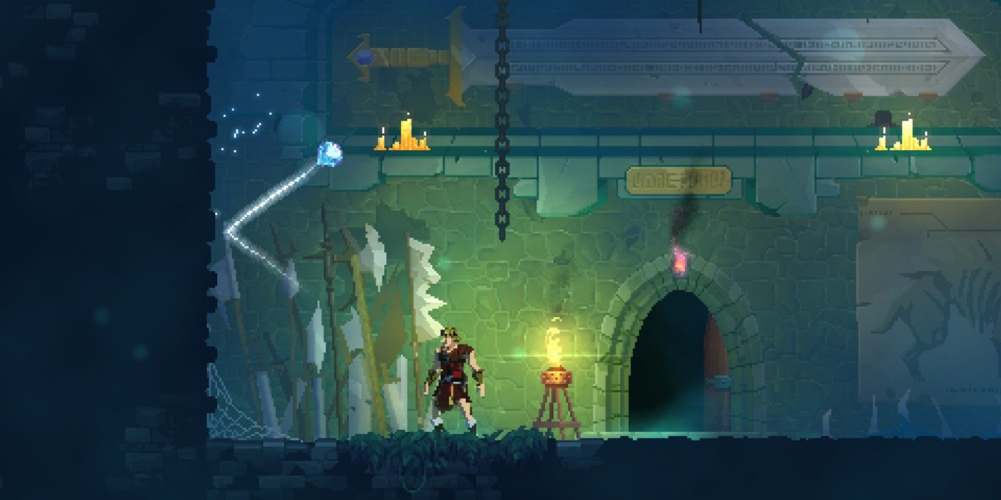 A screenshot of the Rebound Stone weapon in Dead Cells: Return to Castlevania.