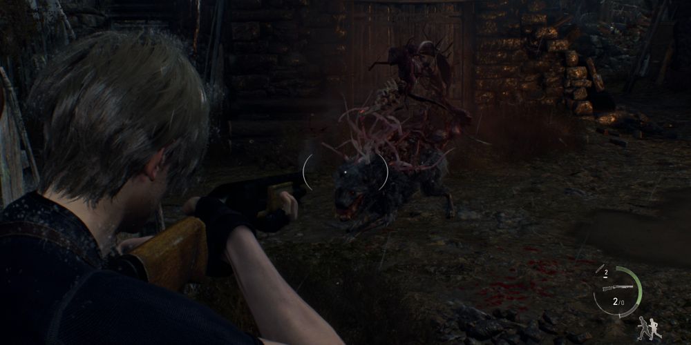 infested wolf mini-boss in resident evil 4 remake
