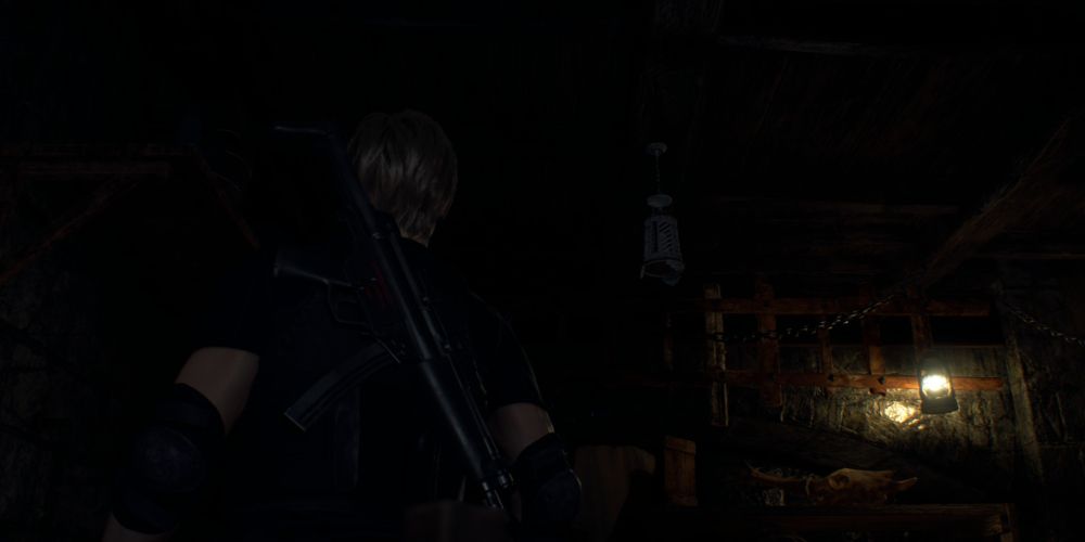 the gem cask in ashley's cell above the church in resident evil 4 remake