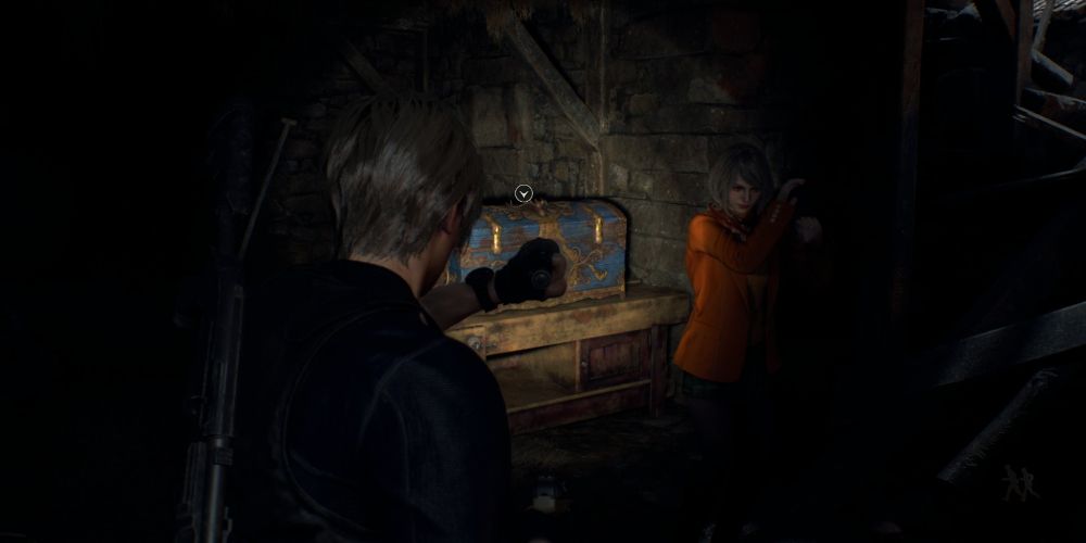the treasure chest in the collapsed building in resident evil 4 remake