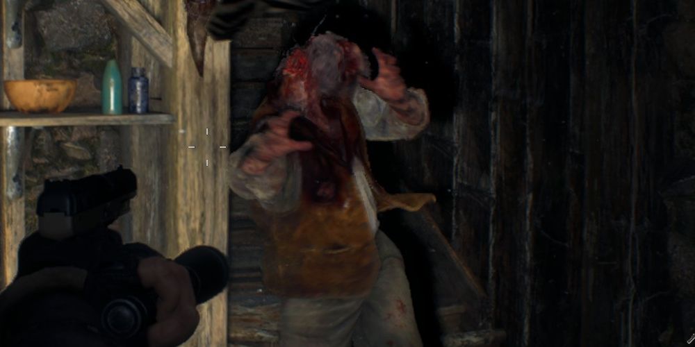 the first ganado desnucado in resident evil 4 remake