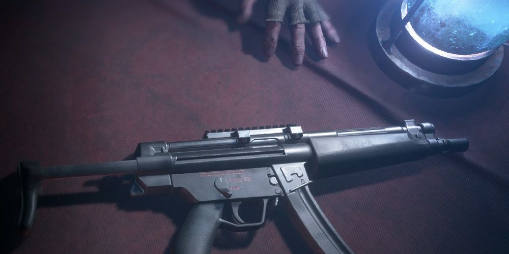 The LE-5 submachine gun in resident evil 4 remake