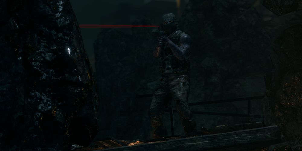a ganado soldier with a rocket launcher in resident evil 4 remake