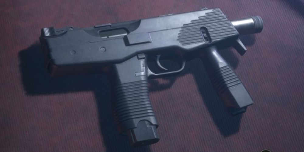 the TMP submachine gun in Resident Evil 4 Remake