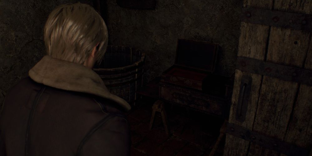 a jewelry box in the village square in resident evil 4 remake