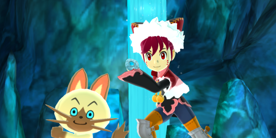Character with cat companion Monster Hunter Stories