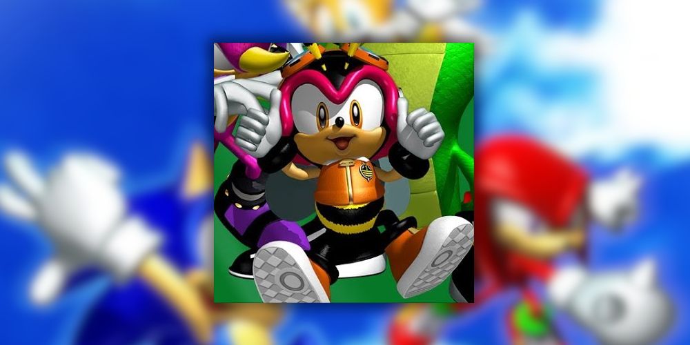Charmy The Bee over Sonic Heroes Cover