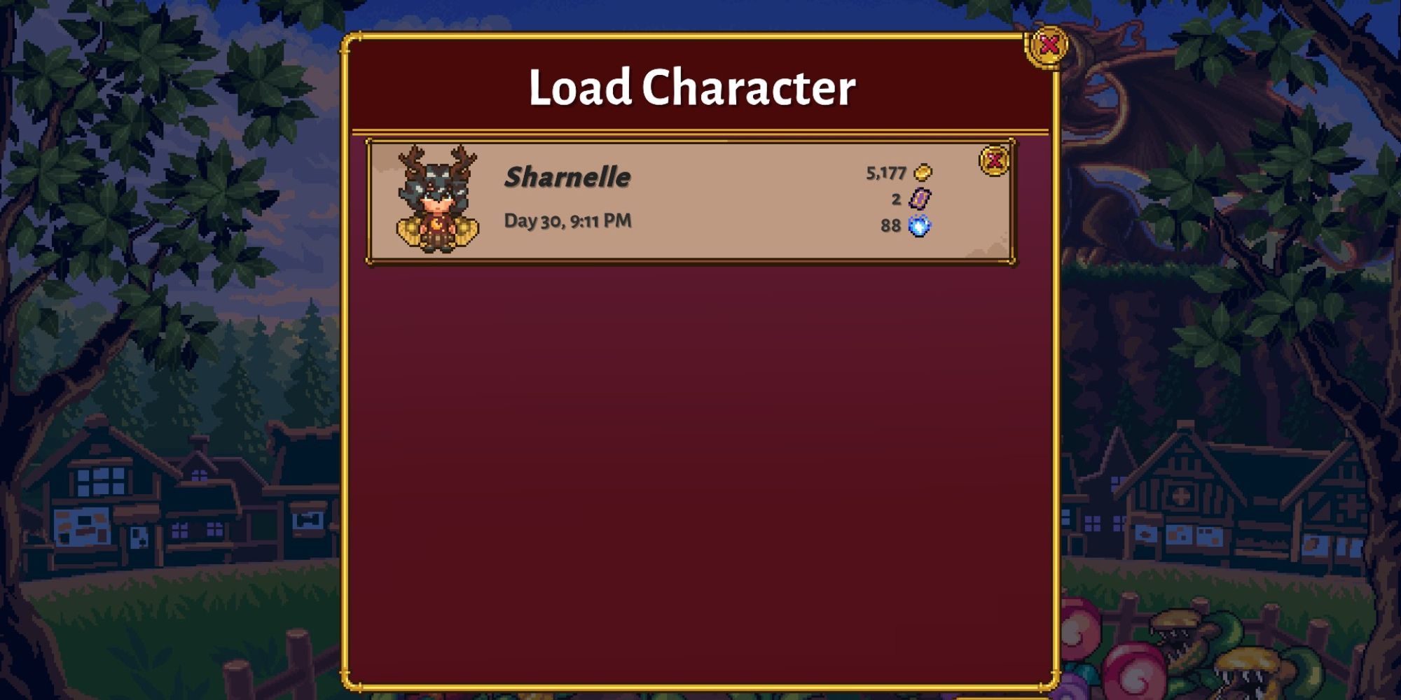 load character files