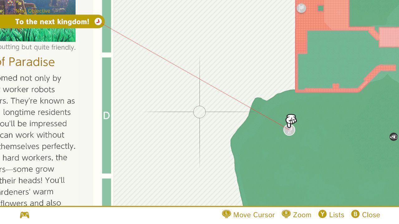 The map location of purple coins in the Deep Woods of Super Mario Odyssey.