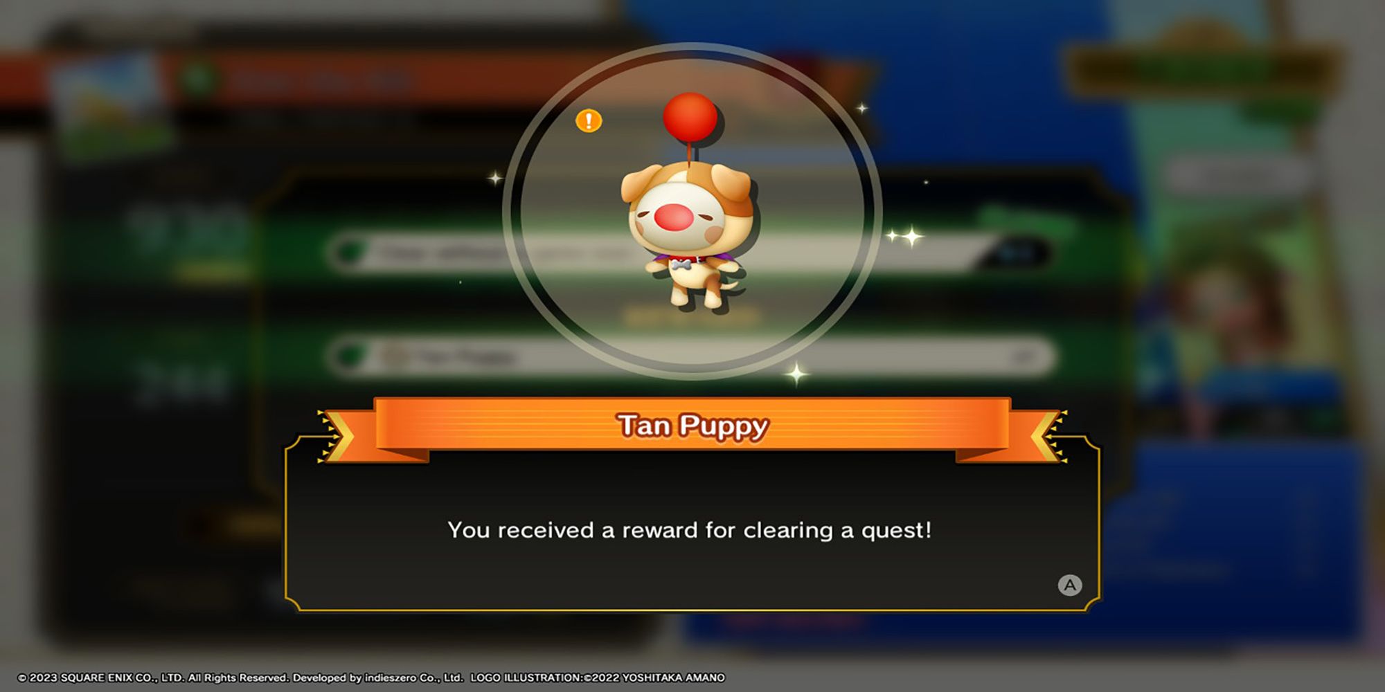 A moogle dressed in tan puppy onesie in Theatrhythm: Final Bar Line.